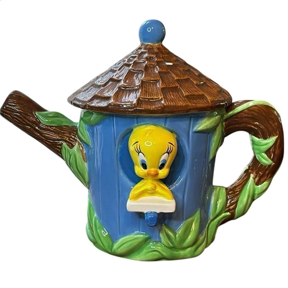 Warner Bros Studio Store Tweety Bird Treehouse Teapot 1998 Looney Tunes